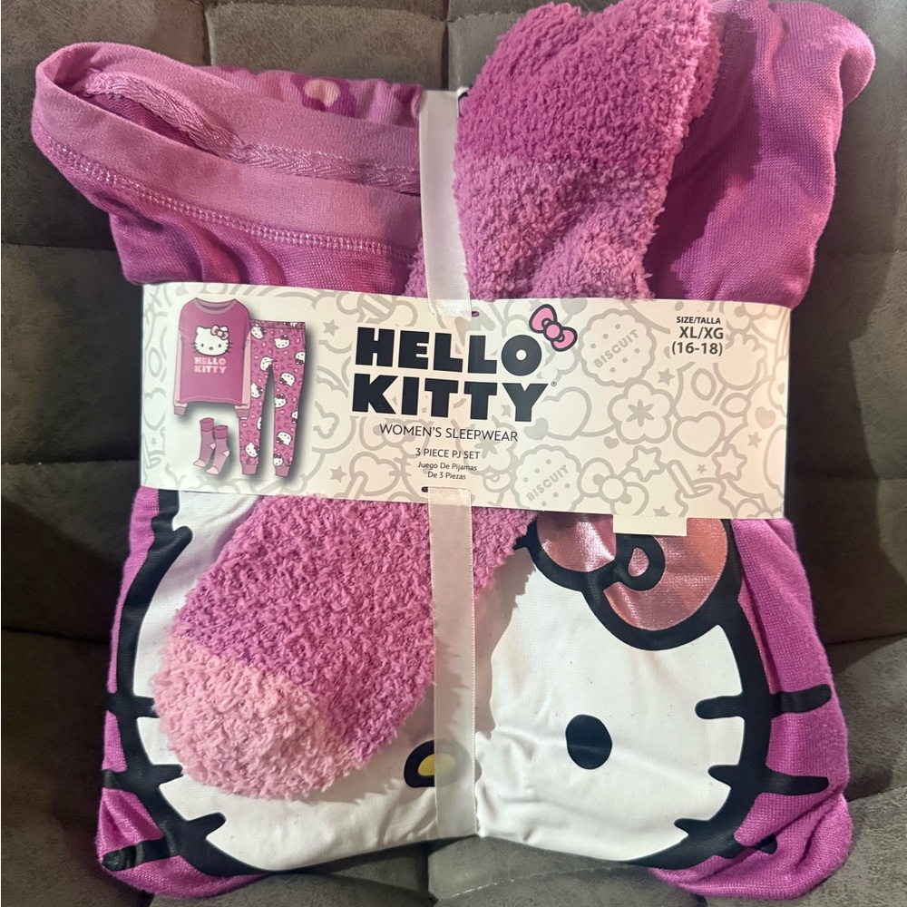 Hello Kitty Pink and White Sleepwear Set